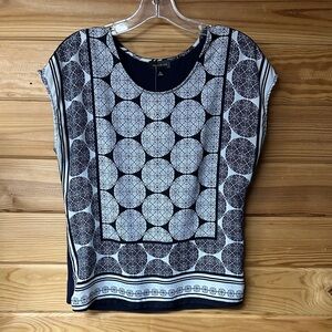 The Limited Women's Geometric Patterned Women's Short Sleeve Top Size M
